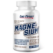 Be first Magnesium + B6 (магний бисглицинат хелат + Б6) 60 таб.